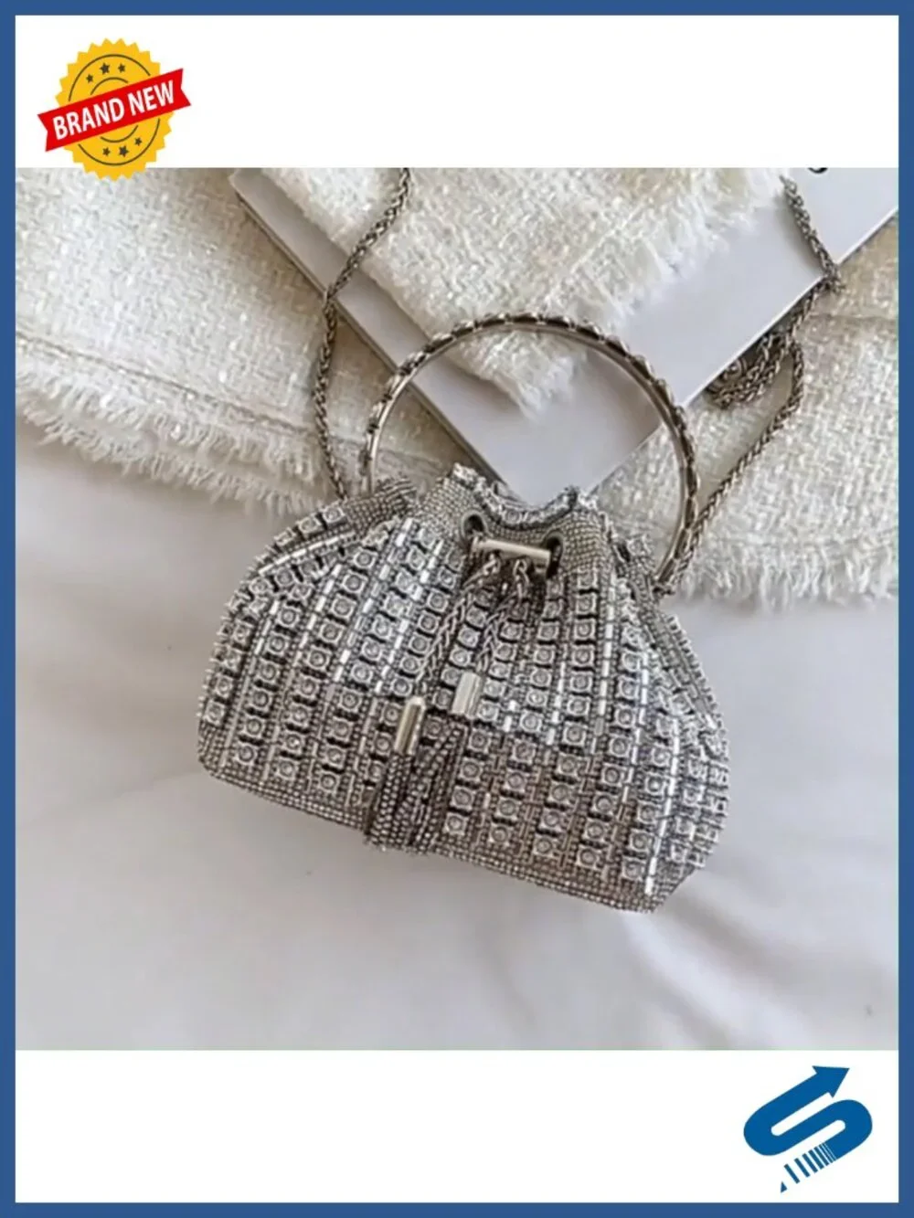 Rhinestone Evening Bag Sparkly Bling Clutch Purse Diamond Handbag Party Prom